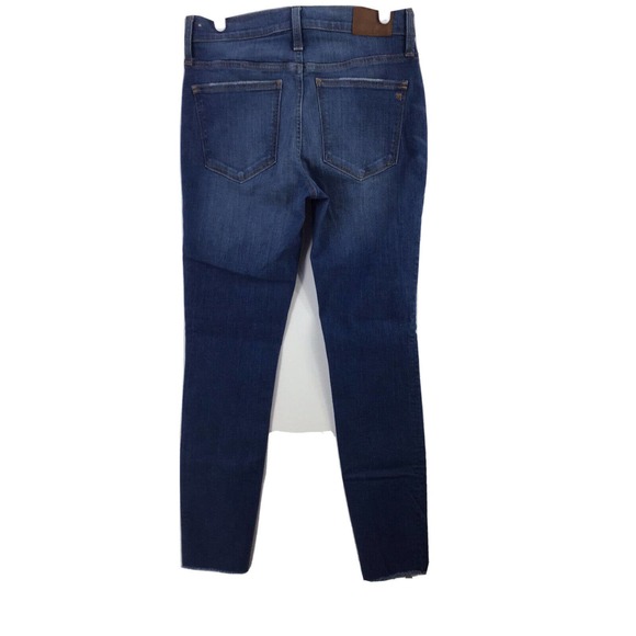 Madewell Womens 9” Mid Rise Fray Hem Skinny Stretch Jeans Size 27X29 - Picture 2 of 13